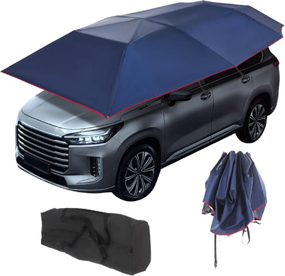 Semi Automatic Car Umbrella for Roof, Foldable Protection Carport with Bracket, Universal Suction Cup car Covers