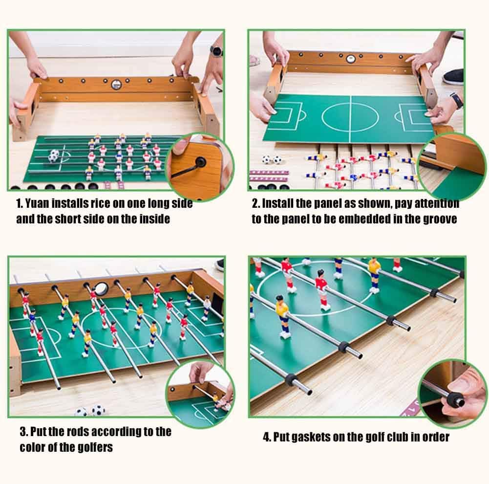 Foosball Table, Wooden Tabletop Soccer Game Set