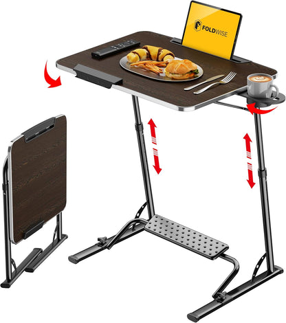 Upgraded Folding TV Tray Table, Sturdy Couch & Dinner Laptop Table