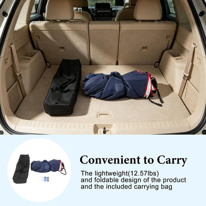 Semi Automatic Car Umbrella for Roof, Foldable Protection Carport with Bracket, Universal Suction Cup car Covers