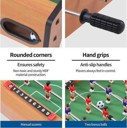Foosball Table, Wooden Tabletop Soccer Game Set