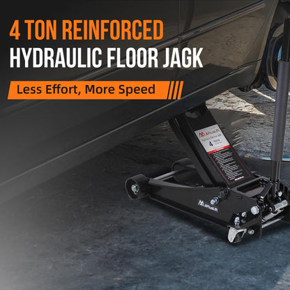 4 Ton Low Profile Steel Racing Floor Jack Lift Up To 21"