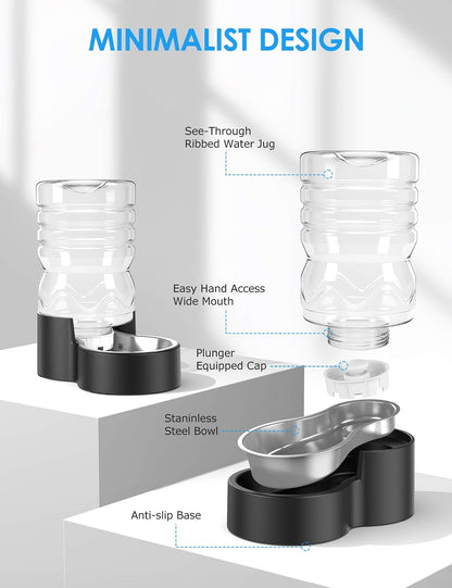 1.7-Gallon (6.5L) Automatic Pet Water Fountain (Black)