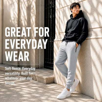 Unisex Essential Everyday Joggers with Zip Pockets